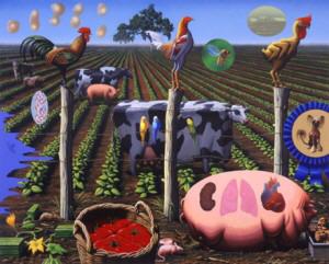 "The Farm" (2000) de Alexis Rockman. (Fuente: Paradise Now)