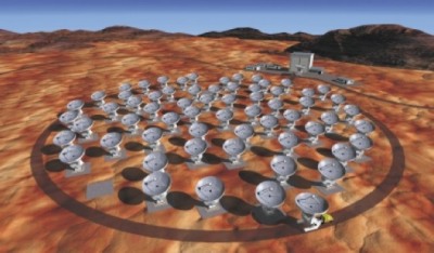 Imagen conceptual que muestra el proyecto ALMA terminado