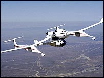 White Knight fue la nave nodriza que puso a SpaceShipOne en posición para su exitoso vuelo.