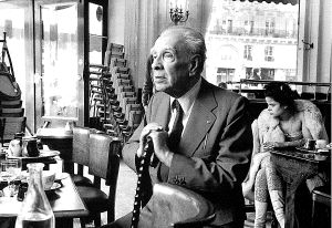COTIDIANEIDAD. Jorge Luis Borges, en una cafetería de
Buenos Aires.