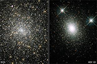Los dos cúmulos estelares en cuyo centro se han hallado los agujeros negros. (Imagen: AP)