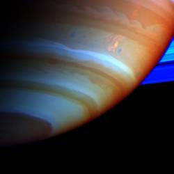 La mancha brillante muestra una tormenta convectiva grande y compleja en el hemisferio Sur de Saturno. (Foto NASA)